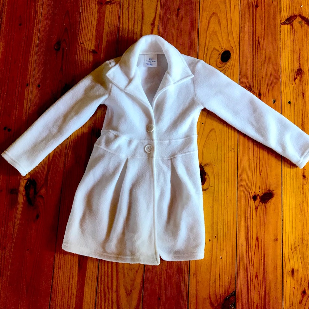 EUC white dress jacket girl size 8